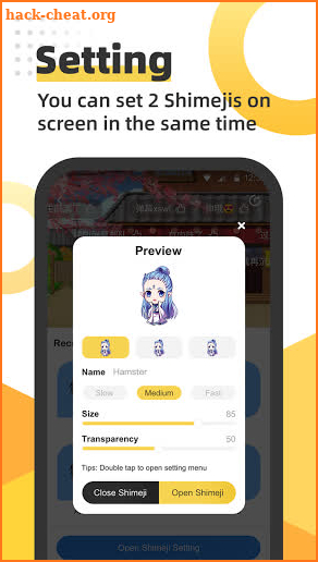 Anime Shimeji - anime widget customize your phone screenshot