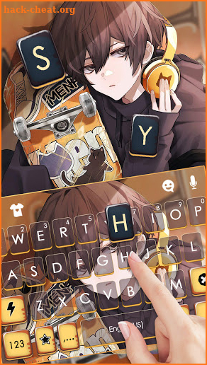 Anime Skater Boy Keyboard Background screenshot