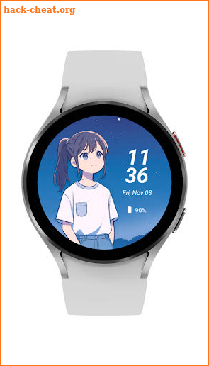 Anime Watch Face - Night Sky screenshot