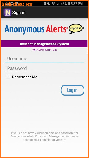 Anonymous Alerts Incident MGT screenshot