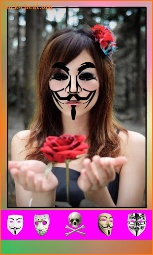 Anonymous Mask on Face camera Photo Editor screenshot