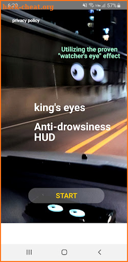 Anti-drowsiness HUD screenshot