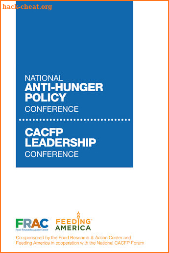 Anti-Hunger Policy Conference screenshot