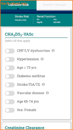 AnticoagEvaluator screenshot