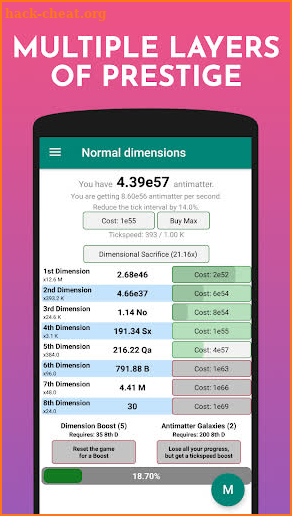 Antimatter Dimensions screenshot