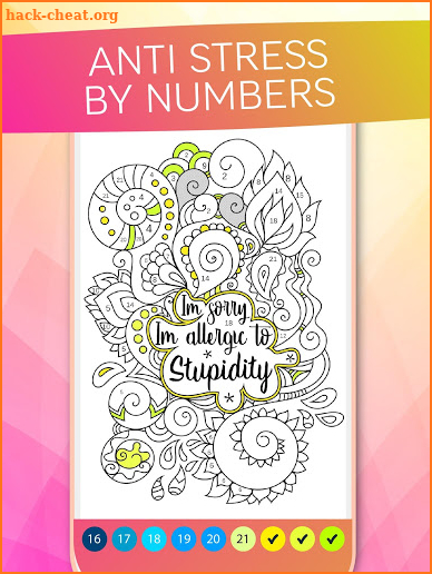 Antistress Coloring By Numbers For Adults screenshot