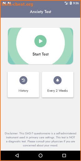 Anxiety Test screenshot