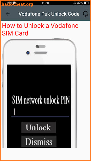 Any Sim Puk code Method screenshot