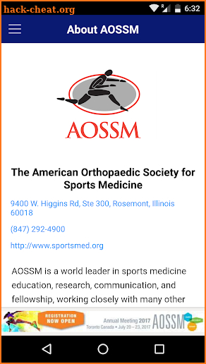 AOSSM screenshot