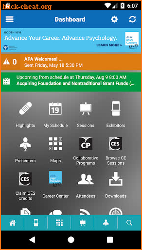 APA Annual Convention screenshot