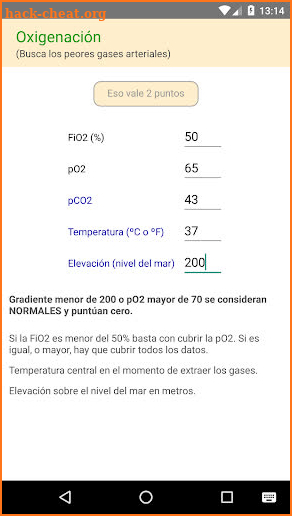 APACHE II Calc screenshot