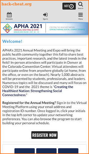 APHA 2021 screenshot