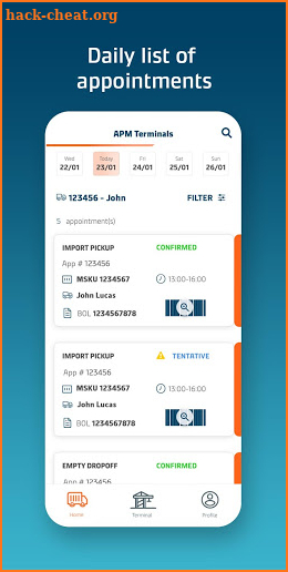 APMT TERMPoint Appointments screenshot