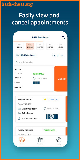 APMT TERMPoint Appointments screenshot