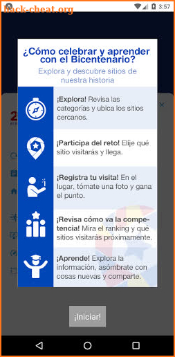 App BICENTENARIO screenshot