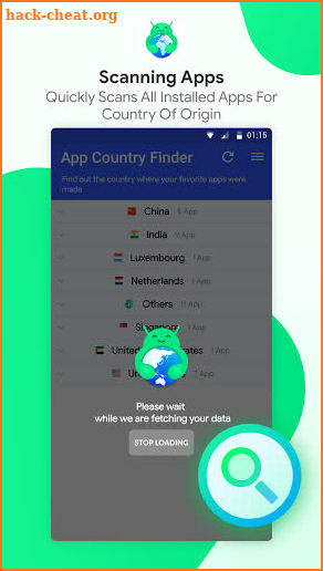 App Country Finder & Manager screenshot