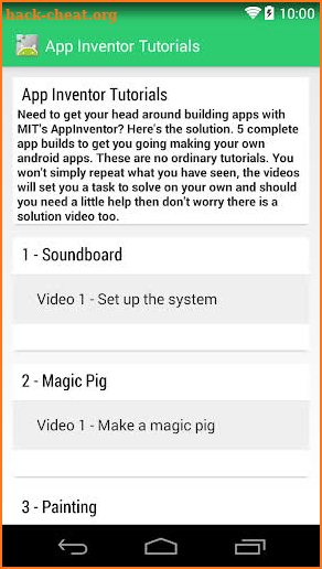 App Inventor 2 Tutorials screenshot