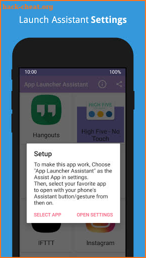 App Launcher Assistant screenshot