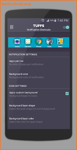 App Shortcuts - Easy App Swipe (TUFFS Pro) screenshot