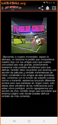 APP SPORTS TV screenshot