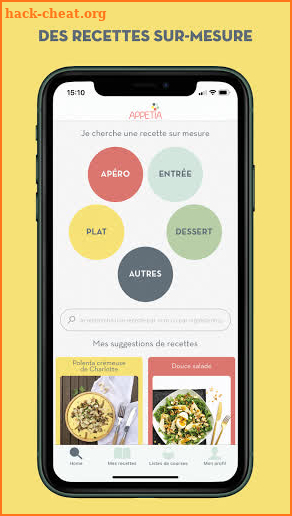 APPETIA : Recettes personnalisées screenshot