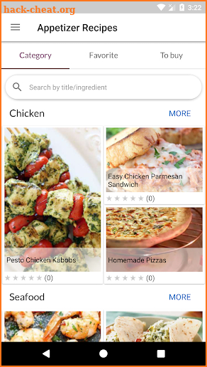 Appetizer Recipes screenshot