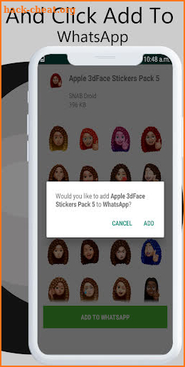 Apple Black People Face Stickers: WAStickerApps screenshot