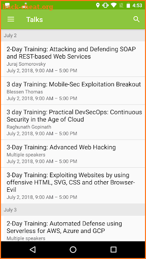 AppSec EU 2018 screenshot