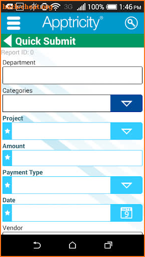 Apptricity Expense screenshot