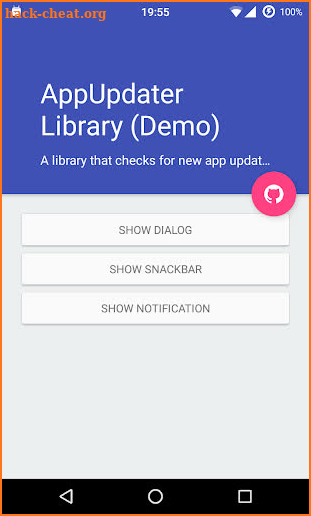 AppUpdater Library (Demo) screenshot