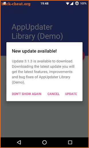 AppUpdater Library (Demo) screenshot