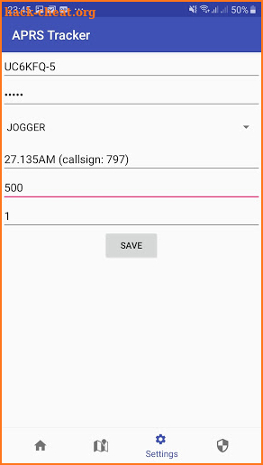 APRS Tracker screenshot