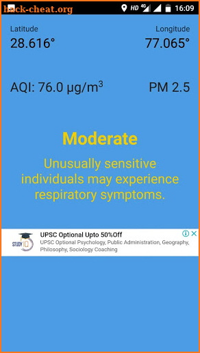 AQI- AIR Quality  INDEX WITH LAT- LONG screenshot