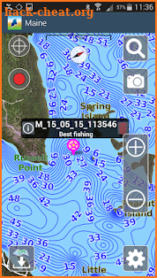 Aqua Map Maine Lakes GPS screenshot