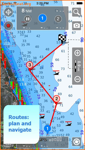 Aqua Map Oregon Lakes GPS screenshot