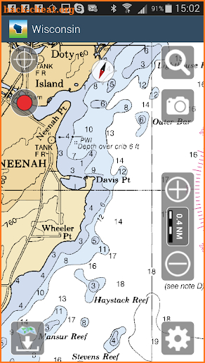 Aqua Map Wisconsin Lakes GPS screenshot