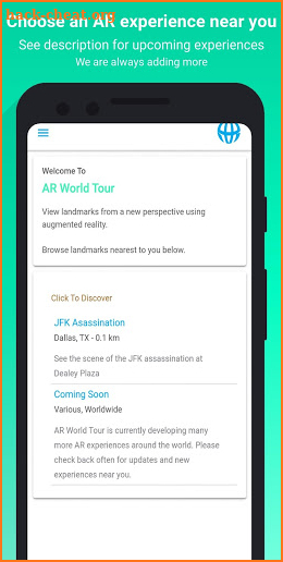 AR World Tour screenshot