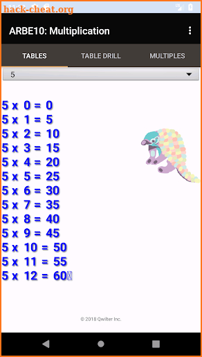 ARBE10: Multiplication Facts screenshot