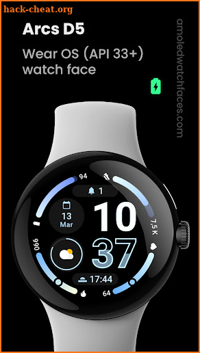 Arcs D5: Wear OS 4 watch face screenshot