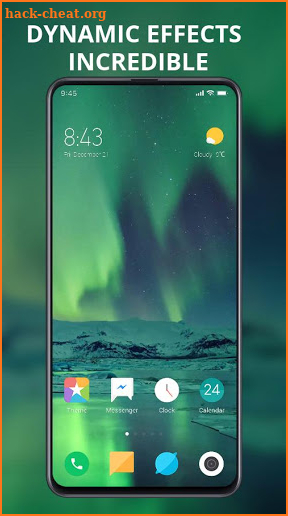 Arctic Ocean beautiful aurora live wallpaper screenshot