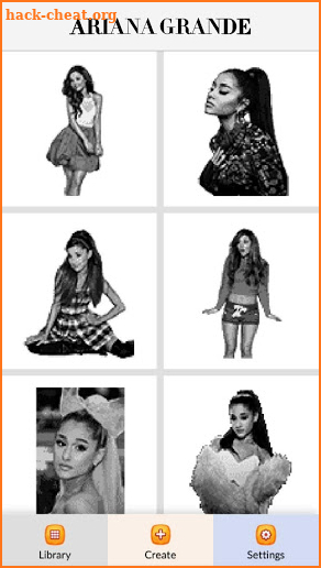 Ariana Grande Color by Number - Pixel Art Game screenshot