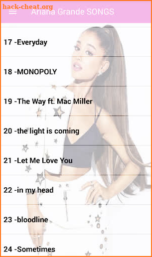 Ariana Grande Songs Offline ( 50 Songs ) screenshot