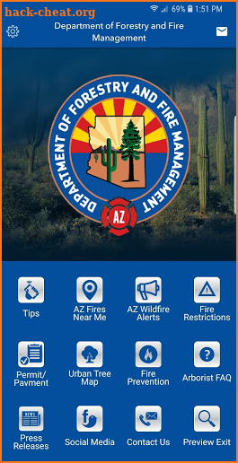 Arizona Department of Forestry and Fire Management screenshot