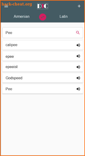 Armenian - Latin Dictionary (Dic1) screenshot