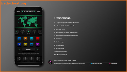Armor Theme for Klwp V1 - Army screenshot