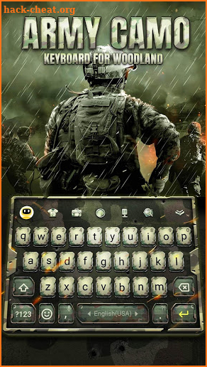 Army Camo Keyboard Theme for Woodland & Emoji screenshot