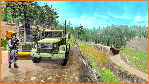 Army Passenger Jeep Driving 3D screenshot