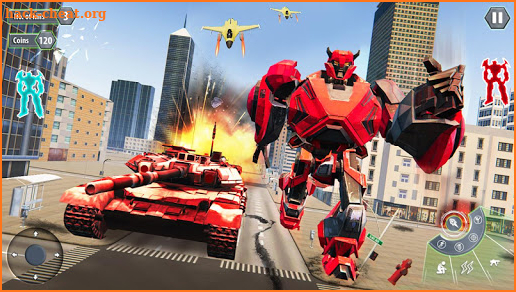 Army Transforming Robot Tank Fighting Robot Wars screenshot