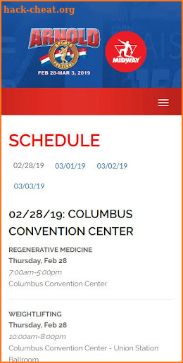 Arnold Sports Festival USA screenshot