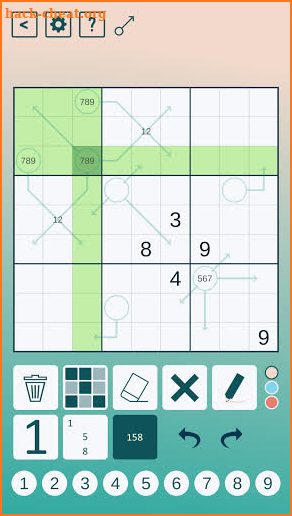 Arrow Sudoku screenshot